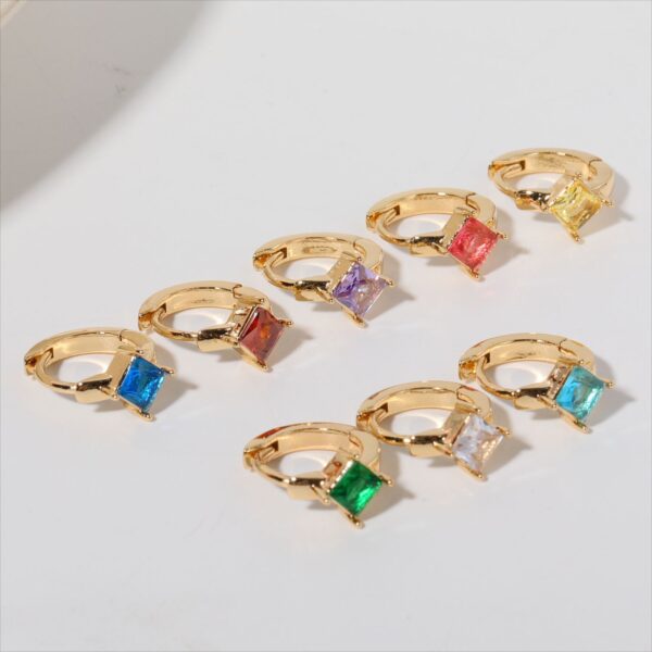oly-c721b1d29e244c7565226b1d984d1e97 Wholesale Minimalist Rhombus Birthstone Earrings For Women Copper Copper Material Diamond Inlay Process Chic Fashion Accessory Boutique Resale Gift