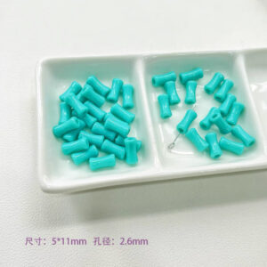 08-blue-green bamboo joint / See picture for size (sold by piece)