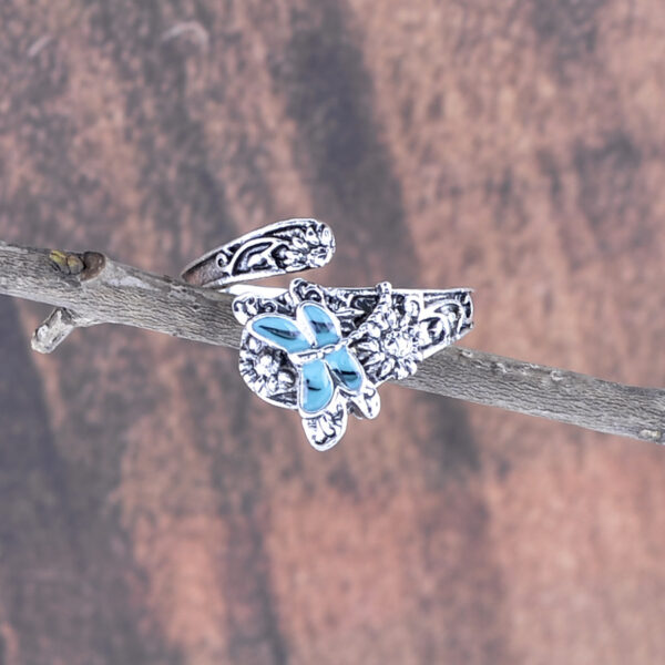 oly-c73ef0ef5af61695f5a81757d08682a2 Wholesale Vintage Dragonfly Open Adjustable Ring Antique Silver Unisex Jewelry Accessory For Everyday Wear