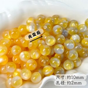 06-yellow / Size is about 10mm, hole diameter is about 2mm