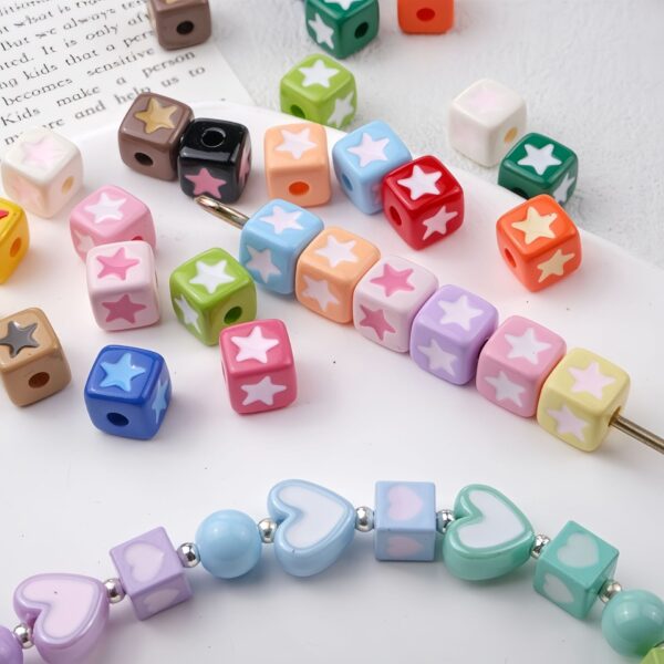 oly-c758b38ad09317671539a236cf9f583b Wholesale Pink Acrylic Star Square Beads for DIY Phone Charm Keychain Jewelry Making Boutique Gift Craft Supplies