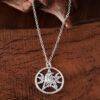 oly-c77f657f83de757b36246f00baf72039 Wholesale Hip Hop Punk Star Moon Bird Geometric Necklace Ancient Silver Zinc Alloy Hollow Pendant Jewelry Accessory For Trendy Resale