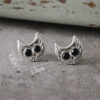 Wholesale Stylish Antique Silver Owl Earrings Alloy Fashion Accessory For Everyday Wear