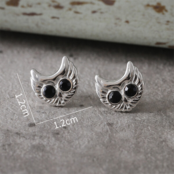 Wholesale Stylish Antique Silver Owl Earrings Alloy Fashion Accessory For Everyday Wear