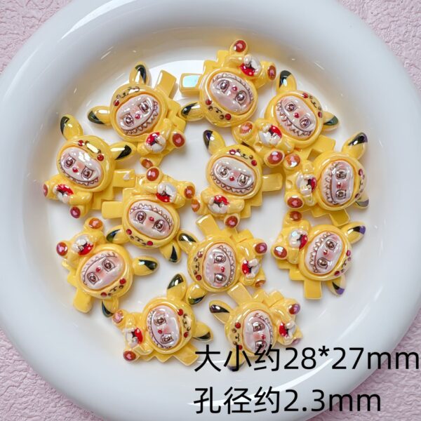 oly-c7cf81e2728535d939e12a60d7034a06 Wholesale Cute Cartoon Light Pink Resin Beads Electroplated DIY Phone Charm Bracelet Jewelry Accessory OLY Exclusive