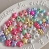 Wholesale Stylish Acrylic Beads for DIY Phone Charm, Cloud Star Bow Shapes, Light Pink, Jewelry Accessory