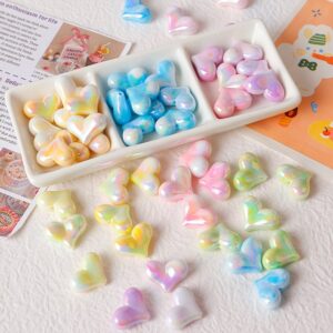 oly-c7eaedba75128c65a2eb7e369bd203b9 Wholesale Electroplated Cream Heart Acrylic Beads for DIY Phone Strap Car Hanging Bracelet Necklace Trendy Jewelry Accessory