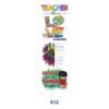 Wholesale 2/8/16pcs Teacher Slogan Floral Leopard & Sport Ball Print Pen and Bookmark Stickers UV DTF Wraps