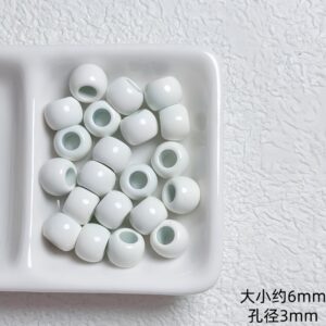 01-White / Approximately 8mm in size and 4mm in diameter (sold by the piece)