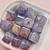 oly-c85ef7571d537caf4ff04dd37f9f0425 Wholesale 16mm Acrylic Burst Floral Two Color Gradient Square Large Hole Loose Beads for DIY Phone Charm Jewelry Making Fashion Accessory Gift