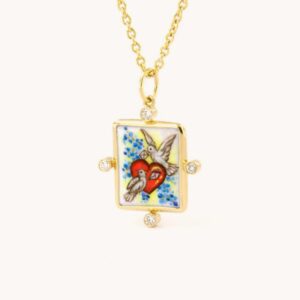 Double dove love necklace