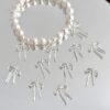 oly-c87b496abeab61b4e5f2f02c80acf14b Wholesale Chic Silver Alloy Bow Loose Beads, Color-Plated DIY Jewelry Craft Supply for Bracelet Necklace Making, Boutique Resale