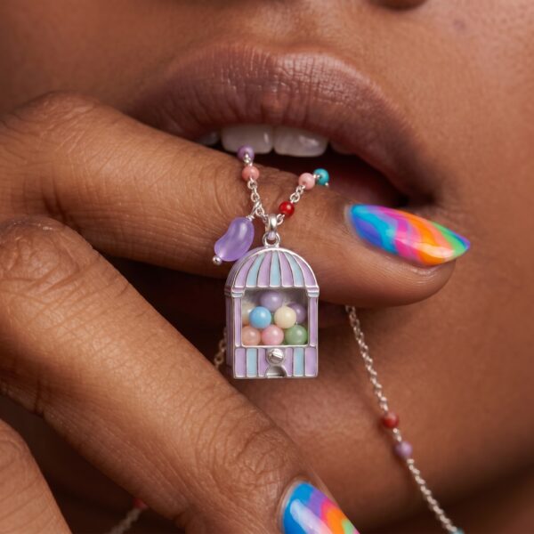 Wholesale Candy Themed Rainbow Circus Tent Beaded Necklace Fairy Tale Style Jewelry Accessory For Gifts