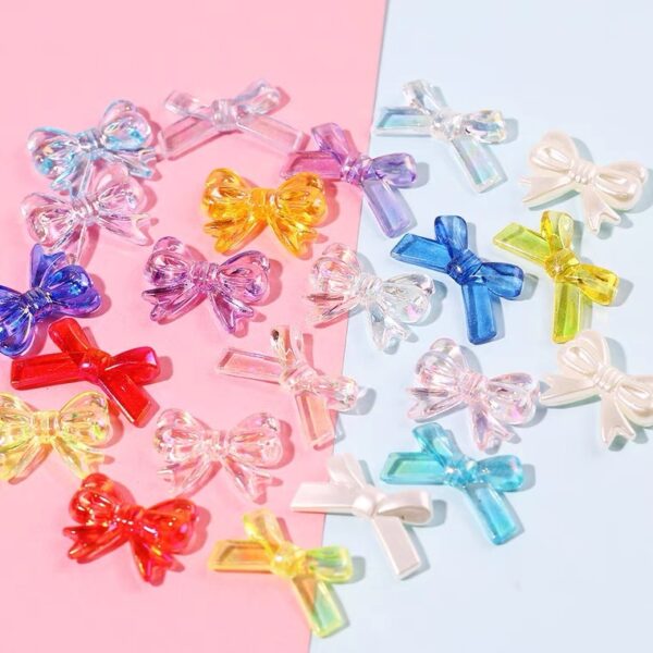oly-c94bd4ad79f988cd78766a649bf12b18 Wholesale Trendy Iridescent Bow Tie Beads DIY Craft Supplies for Jewelry Making and Hair Accessories