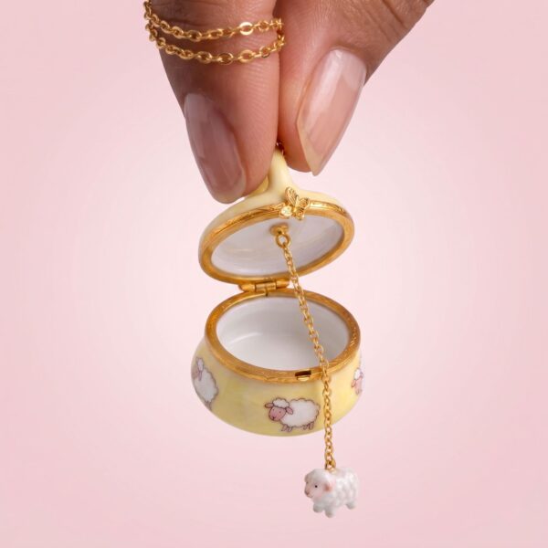 Wholesale Double Layer Cake Locket Necklace With Hidden Girl Pendant Colorful Trendy Jewelry Gift For Girls
