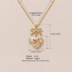 Golden love bow necklace (single)