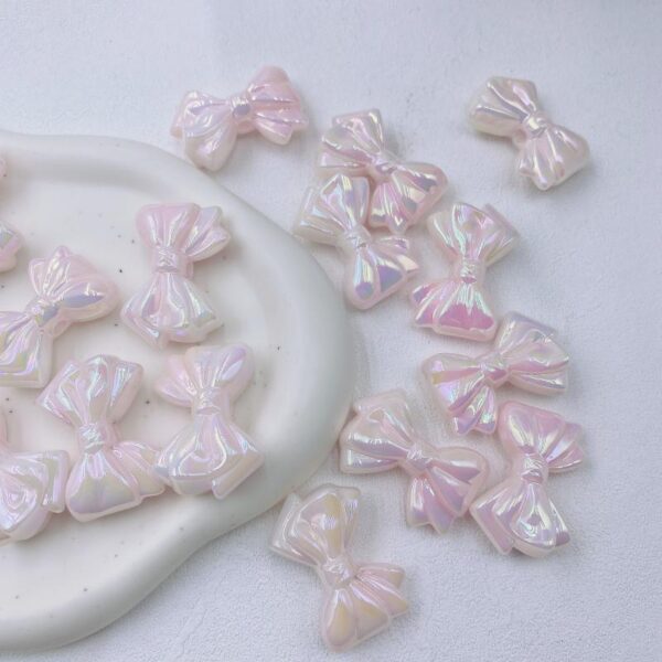 Wholesale Stylish Glow-In-The-Dark Acrylic Bowknot Loose Beads for DIY Phone Chain and Jewelry Making Party Gift Craft Supply