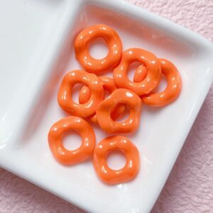 10-orange / Size is about 16mm, inner ring is 6.5mm