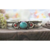 oly-ca2155a33d0dec13e8ceef20fbe4a07b Wholesale Retro Bohemian Turquoise Open Bangle Bracelet Silver Electroplated Metal Gift For Women