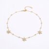 Wholesale Trendy Star Moon Celestial Necklace Tone Stainless Steel Electroplated Fashion Jewelry Accessory For Boutique Resale
