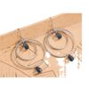 Wholesale Zinc Alloy Electroplated Bohemian Geometric Circle Gemstone Pendant Earrings Trendy Ethnic Style Jewelry For Party Gift