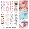 oly-caf37429c1b7956a0ec1da8e8a0da500 Wholesale 2/8/16pcs Smile Face Butterfly Mother‑s Day Sport Baseball Print Pen and Bookmark Stickers UV DTF Wraps