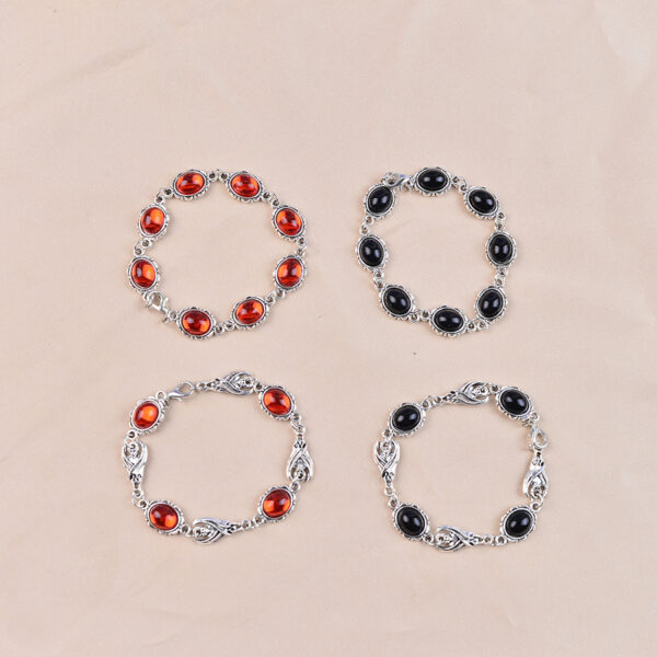 oly-caf409cff21462f2e5581bfbfbd31d94 Wholesale Electroplated Zinc Alloy Unisex Vintage Gothic Gemstone Bracelet Fashion Accessory
