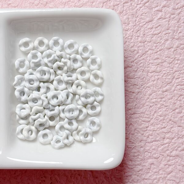 oly-cafdaed52240c8c67658e73e2483e2a5 Wholesale Alloy Lace DIY Loose Beads for Phone Chain Jewelry Making White 6mm Baking Paint Finish Fashion Accessory