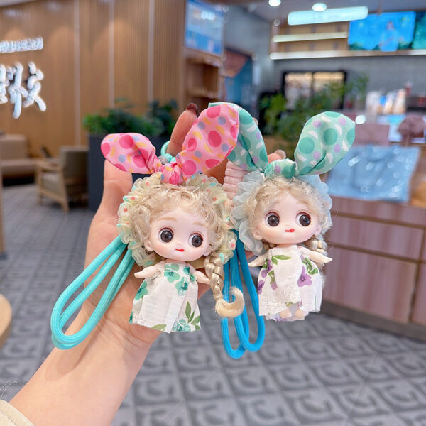 oly-cb2cc8182e7e7d280f2b2faf3f0ed59e Wholesale Light Pink Vinyl Cartoon Rabbit Ears Keychain Cute Bag Charm For Backpack Gift
