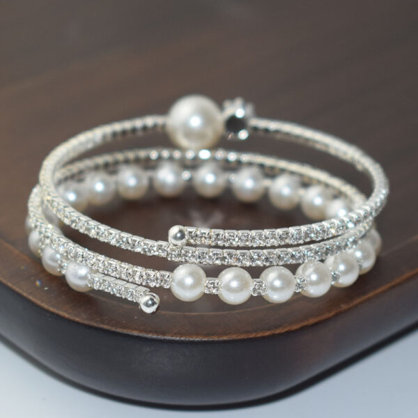 oly-cb3ec7d839a2e5dc67966999efc2c61e Wholesale Electroplated Rhinestone Zircon Open Wrap Bracelet Stylish Bridal Women S Jewelry Gift