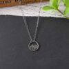 Wholesale Trendy Hollow Pine Tree Mountain Pendant Necklace Ancient Silver Zinc Alloy Jewelry Accessory For Boutique Resale