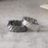 Wholesale Chic Retro Magnetic Ring Black Electroplated Zinc Alloy Adjustable Twill Design Fashion Accessory