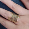 oly-cb898b1b4c9319c9a8bcd2e0af490510 Wholesale Zinc Alloy Vintage Butterfly Ring Adjustable Unisex Animal Ring Antique Gold Finish Jewelry Accessory For Resale