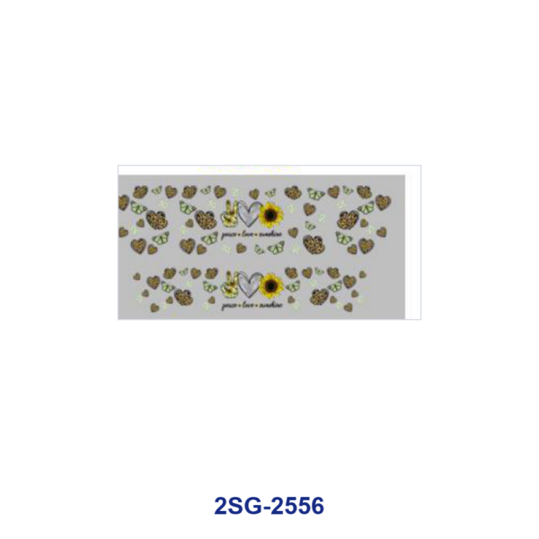 Wholesale 8pcs Leopard Print Peace Hand Heart Sunflower Print 3oz Cup Stickers Wrap OLY Exclusive