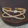 Wholesale Stylish Bridal Rhinestone Cross Open Bangle Bracelet Women S Jewelry Accessory Gift Boutique Resale