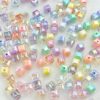 oly-cc2f14c93e6ce2a5d1cdd04e80b58062 Wholesale Stylish Prismatic Acrylic Loose Beads UV Coated High Transparency 8mm Square Beads for DIY Jewelry Bracelet Necklace Making Gift Party Craft