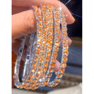 Sl-1005-1 row silver plated orange