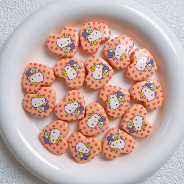 oly-cc515b6df7e26c2d2c12a79feb1bb801 Wholesale Polka Dot Love Heart Acrylic Beads DIY Phone Charm Keychain Jewelry Making Fashion Accessory Boutique Resale OLY Exclusive