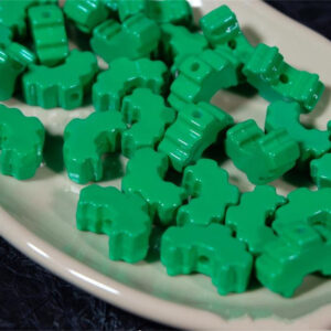 23-inner core-Green / Heart frame 30 * 26mm, inner core 20 * 14mm (sold by piece)
