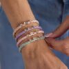 oly-cc94aca92acd29ba15988d55a83fa71a Wholesale Copper Electroplated Rainbow Gradient Braided Rope Bracelet With Zircon Fashion Jewelry Accessory For Women
