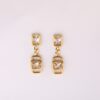 oly-cca66e0779c88cf34f6b3f155aec5d77 Wholesale French Style Stainless Steel Electroplated And Pink Diamond Square Ear Studs Party Jewelry Accessory