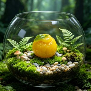 Miniature fruit cute pieces-yellow raked mandarin / [the sizes are all mini models of about 1cm]