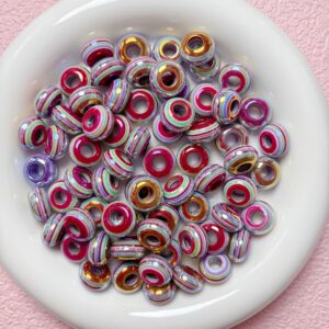 05-burgundy / Size is about 14mm, hole diameter is about 6mm