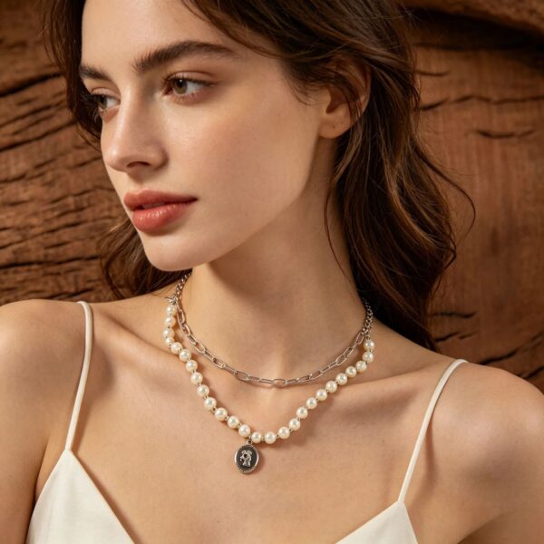 oly-cd3a5f58b147c6a1fd5b376a10ab4cd9 Wholesale Halloween Double Layer Pearl Necklace With Pumpkin Head And Ghost Pendant Retro Style Trendy Jewelry Accessory For Boutique Resale