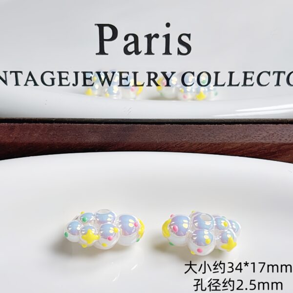 oly-cd682933d5bbae8dabae2c146789e6cc Wholesale Acrylic Hand Painted Cloud Beads Cute Baked Enamel Charms for DIY Jewelry Bag Charm Phone Strap and Resale