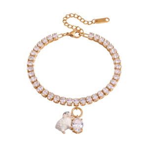 Lamb oval diamond bracelet