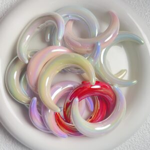 08 - center hole - solid color random mix / Size is about 35 * 47mm, aperture is about 2.9mm