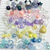 Wholesale Electroplated Acrylic Loose Beads Mixed Silver Styles DIY Jewelry Making Kit for Phone Chains and Necklaces