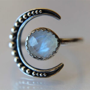 Wholesale Fashionable Star Moon Ring Alloy Electroplated Adjustable Unisex Jewelry Accessory Gift