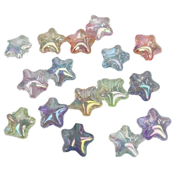 oly-ce1a15bcb03e80cfba46d534bd4a9e03 Wholesale Five-Pointed Star UV Coated Transparent Acrylic Beads for DIY Phone Charm Keychain Boutique Resale